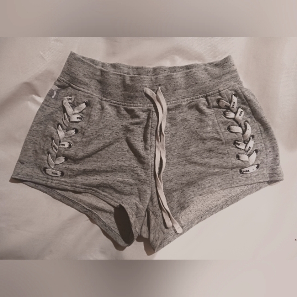 Victoria's Secret Pink Lace up Shorts☁️🕸